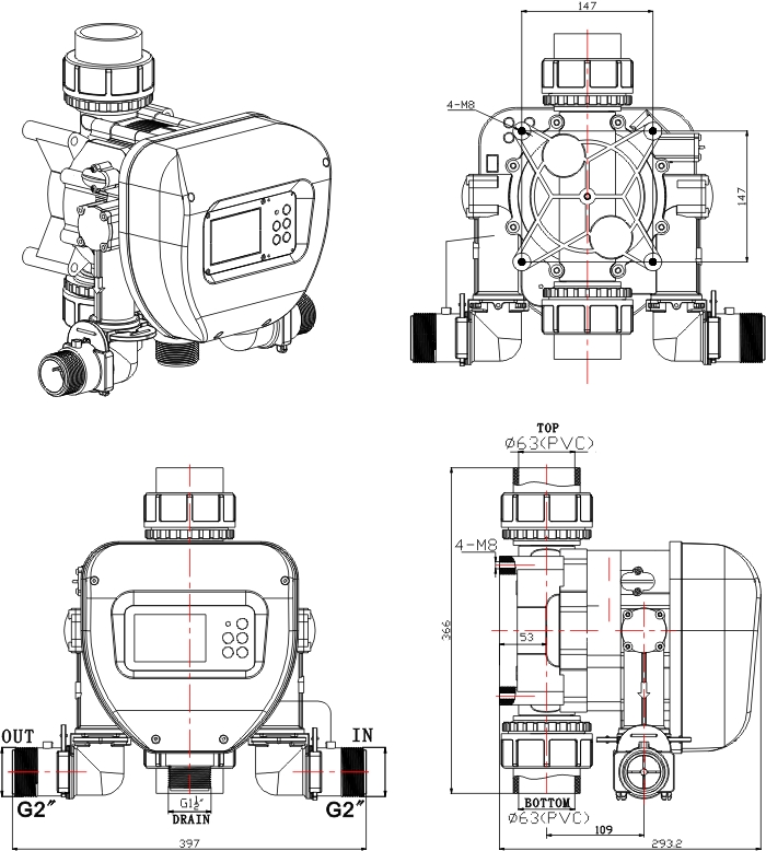 GL15S control valve dimensions
